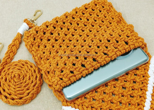 Nuevos bolsos de paja de playa de verano hechos a mano, bolso bohemio personalizado, bolso de hombro de macramé con estilo para mujer, bolsos cruzados de playa de hierba marina - Product Image 5