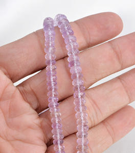 Perles d'améthyste naturelle facettées rondes de 5 mm à 6 mm, perles d'améthyste naturelle facettées pour la création de bijoux fins, pierres précieuses - Product Image 3