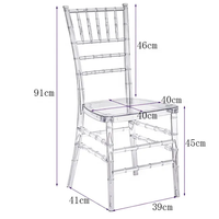Acryl-Stuhl Esszimmer Tisch- und Stuhlset für Partys Outdoor-Party Bankett-Stühle Akzent-Luxus
