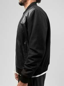 Custom <b>Baseball</b> Letterman Varsity <b>Jacket</b> <b>for</b> <b>Men</b> Wool Body Genuine Leather Sleeves College Bomber <b>Jacket</b> Embroidered Logo - Product Image 6