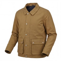 Veste de travail en toile de coton 100% lourde personnalisée pour homme, style vintage, col rabattu, boutons-pression, veste cargo utilitaire