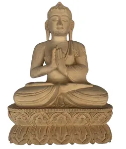 Buddha Statue/Handgemachte Kampfer Holz Statue