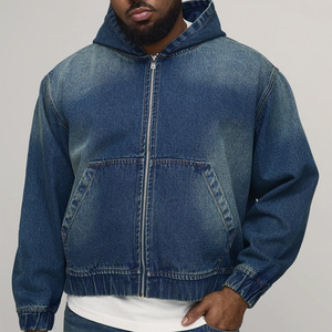 แจ็คเก็ตยีนส์สั่งทำ แจ็คเก็ตวินเทจ แจ็คเก็ตยีนส์สีน้ำเงิน แจ็คเก็ตสตรีทแวร์ MOQ ต่ำ สำหรับแบรนด์เสื้อผ้าในสหรัฐอเมริกา - Product Image 4