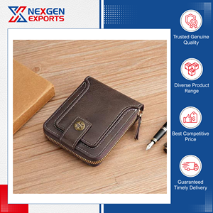 Cartera de Hombre Corta de Cuero PU Vintage de Lujo con Cierre de Cremallera, Color y Diseño Personalizables para Compradores al por Mayor - Product Image 6