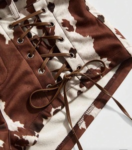 <b>Women</b> Cowhide <b>Leather</b> <b>Shorts</b> Genuine <b>Leather</b> High Rise Chic Fashion Casual Streetwear Boutique Style Custom OEM Supplier - Product Image 6