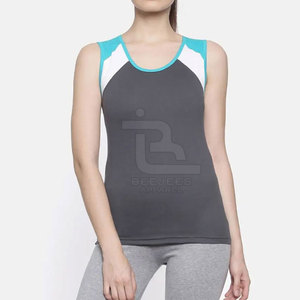 Camiseta sin Mangas para Mujer, Estilo Moderno, de Algodón y Poliéster, para Gimnasio y Fitness, Venta Caliente - Product Image 5