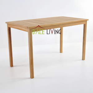 Mesas de Comedor Modernas de Madera de Teca con Acabado Liso, Aptas para Uso en Interiores y Exteriores - Product Image 5