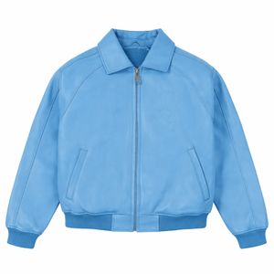 Chaqueta de Cuero Genuino Negra para Hombre, de Alta Calidad, Talla Grande, Estilo Casual - Product Image 4