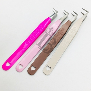 Top Quality <b>Eyelash</b> Tweezers Heart Cut Bottom <b>Mink</b> <b>Eyelash</b> <b>Extension</b> Volume Tweezers Stainless Steel Russian Volume - Product Image 6