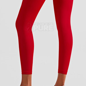 Conjunto de yoga de 2 piezas para mujer, color rojo, top corto con cuello redondo y espalda cruzada, leggings de cintura alta y largo completo, sin costuras, a cuadros, transpirable - Product Image 5