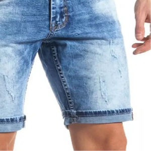 Shorts en jean coupe bootcut pour homme, style vintage, 100% coton, séchage rapide, taille mi-haute, pour l'hiver/l'été - Product Image 5