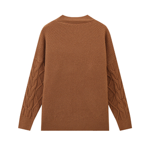 Suéter de Punto Argyle con Cuello Redondo para Mujer, Manga Larga, Informal, para Invierno, 100% Acrílico, Antipilling, Grosor Estándar - Product Image 3