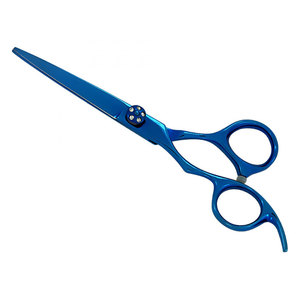 Ciseaux de coiffure professionnels pour gauchers, couleur personnalisée, acier inoxydable, manche moyen, précision et tranchant - Product Image 1