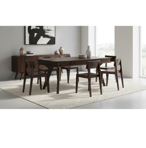 Modern Easy Assembly for Kitchen <b>Dining</b> Room Hotel Use <b>Rustic</b> Style Bruna Rectangle <b>Dining</b> <b>Table</b> Handmade in Vietnam Walnut <b>Wood</b> - Product Image 4