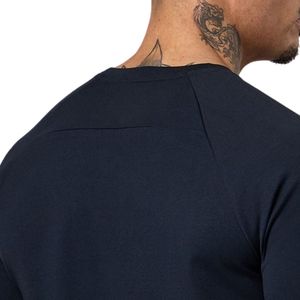 Men’s Navy Blue Performance T Shirt Short Sleeve Breathable <b>Athletic</b> Workout Running Fitness Gym Training Sportswear Top - Product Image 3