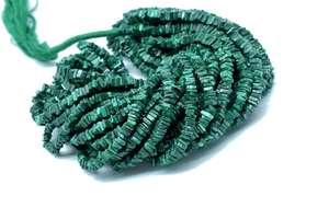 AAA Quality Natural <b>Malachite</b> Heishi Square Beads 5-6mm 16 Inches Plain 0.40mm Hole for Jewellery Making - Product Image 3