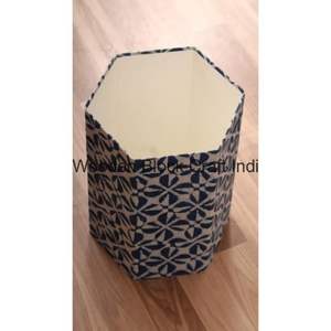 Décoration DIY pour la maison et le bureau, en tissu 100% coton et poubelle en carton imprimé floral artisanal. - Product Image 5