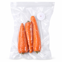 Sacs à valve gaufrés réutilisables en PA/PE, résistants aux odeurs, gain de place pour aliments secs et humides, sacs sous vide à fermeture éclair pour la cuisine