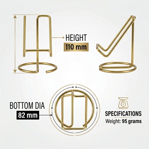 Expositor Metálico Dorado de Diseño Único, Soporte Móvil Multiusos de Acero Inoxidable de Alta Calidad - Product Image 2