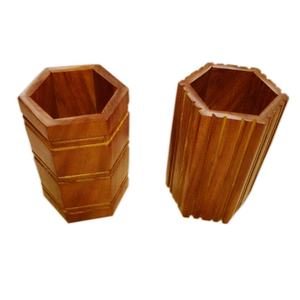 Vaisselle En Bois Porte-Stylo De Luxe Qualité Papeterie De Stockage En Bois Brosse Pot Pour L'école Bureau Bureau Accessoires - Product Image 2