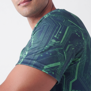 Camiseta cómoda y elegante para hombre, tela suave al tacto, material elástico, doble costura de alta calidad, camiseta con ribete para hombre - Product Image 5