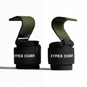 Crochets de musculation personnalisés pour soulevés de terre, tractions, rames, soulevés de bras – Sangles en néoprène souples antidérapantes anti-déchirure, poignées épaisses pour poignets forts - Product Image 1