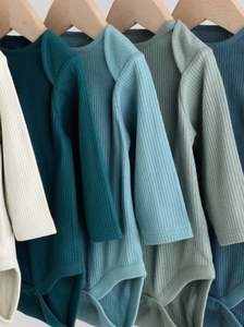 Vêtements Annamar, Combinaison bébé en coton biologique uni personnalisée, Combinaison bébé douce et respirante, Combinaison bébé nouveau-né, Vêtements d'été pour bébé - Product Image 4