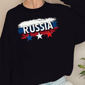 Sudaderas de mujer bandera RUSSIA - Product Image 1