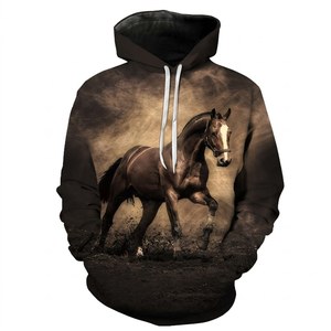 Sudadera con Capucha Personalizada 2026 con Nombre de Caballo para Jinete, Sudadera Ecuestre Unisex con Bolsillo Canguro - Product Image 4