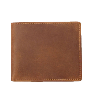 <b>Brown</b> Genuine Leather Men's Bifold <b>Wallet</b> Slim Card Holder RFID Blocking Cash Compartment Daily Use - Product Image 5