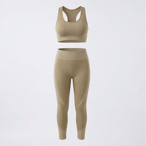 Venta Directa de Fábrica, Conjunto de Yoga para Mujer, Talla Grande, Impermeable, Transpirable, Ecológico, Cintura Alta, 2 Piezas, Ropa Deportiva - Product Image 1