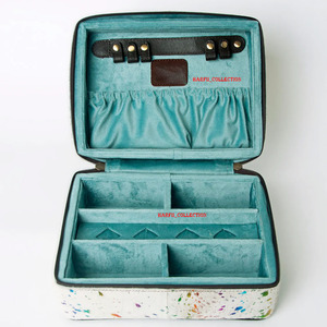 Bolso de Mano de Cuero para Mujer con Diseño de Salpicaduras de Pintura Multicolor, Cierre de Doble Cremallera, Bolso de Mano Estructurado para la Noche - Product Image 3