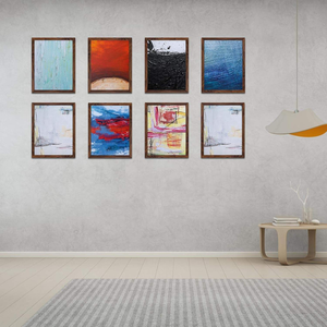 Lot de 12 cadres photo 11x14 marron, style rustique, couleur bois de noyer, pour mur ou table - Product Image 1