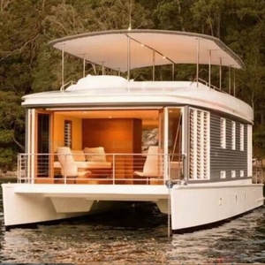 Casa Flotante Tipo Pontón de Lujo en Aluminio, Precio al por Mayor, Gran Demanda, para Recreación y Pesca - Product Image 1