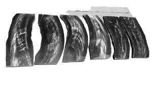 Assiettes portables en corne de buffle naturelle sculptée, de qualité supérieure, écologiques, couleur brun clair, artisanat animalier Feng Shui - Product Image 2