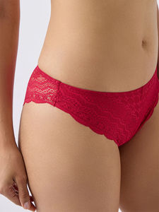 Braguitas de Encaje Sexy para Mujer, Cintura Media, Rojas, Sin Costuras - Product Image 3