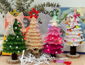 Arbre de Noël en coton Matériau doux Ornement de vacances décoratif fait à la main Parfait pour l'affichage Vietnam - Product Image 3