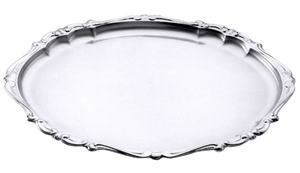 Ensemble de vaisselle en métal rond de Noël classique avec plateau de service décoratif ajoute de la fête à votre table à manger - Product Image 4