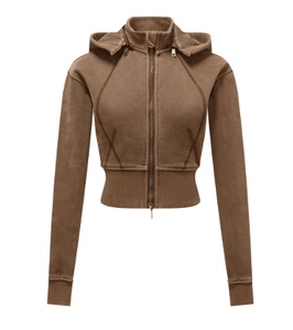 Sweat à capuche unisexe vintage en molleton 100 % coton, couleur unie, doux, à manches longues, tendance et de haute qualité 2026 - Product Image 1