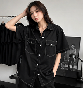 Camisa a Cuadros para Hombre, 100% Algodón, Tejido Jersey Transpirable, Ecológico, de Secado Rápido, para Golf, Talla Grande, Venta al Por Mayor - Product Image 4