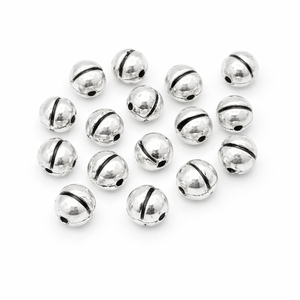 ลูกปัดเงินแท้ 925 ชุบออกซิไดซ์/เงินโบราณ ขนาด 6 มม. สำหรับทำเครื่องประดับ DIY สร้อยข้อมือ/สร้อยคอ ขายส่ง OEM - Product Image 3