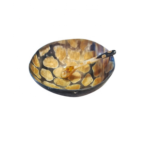 Best Selling Carved Buffalo Horn Vintage Salad Fruit Serving Bowl Indian Horn Dinnerware for Business Gifts - Product Image 3
