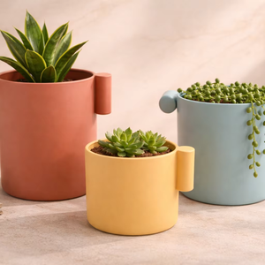 Macetero de pie de hierro con recubrimiento de polvo, duradero, multiusos, para interiores, con drenaje - Product Image 1