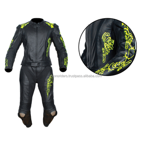 Combinaison de protection en cuir véritable haute durabilité, résistante à l'abrasion, respirante, séchage rapide, ajustement parfait, confort et sécurité pour la course automobile - Product Image 5