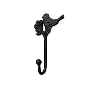 Crochet mural en forme d'oiseau au design antique, en nickel noir, fabriqué à la main et en aluminium massif, collection d'objets de décoration pour la maison - Product Image 2