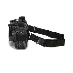 Sac à dos tactique en toile personnalisé, imperméable, avec bandoulière et ceinture pour homme, fermeture éclair, pour voyage et randonnée, couleur unie - Product Image 5