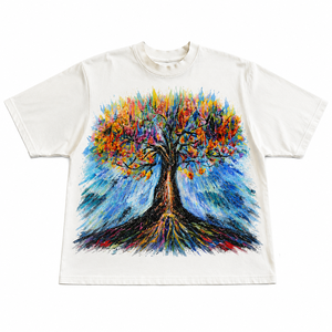 Camiseta con estampado gráfico personalizado DTG, 100% algodón jersey, estilo vintage moderno, manga corta, unisex, para verano. - Product Image 1