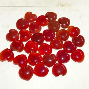 Piedra Preciosa de Ónix Rojo Natural en Forma de Corazón, Cristal Tallado en Forma de Corazón, Cabujón Plano para Reiki, Sanación y Joyería - Product Image 3