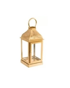 Farol de Metal de Latón de Lujo con Paneles de Vidrio, Ecológico, Hecho a Mano, con Brillo Cálido de Vela, Elegante Decoración Festiva para el Hogar, Bodas y Navidad - Product Image 2