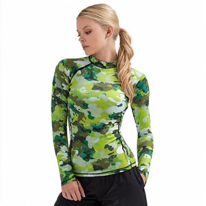 T-shirt de sport flexible pour femme, moulant, compressif, séchage rapide, effet délavé, haute performance - Product Image 3